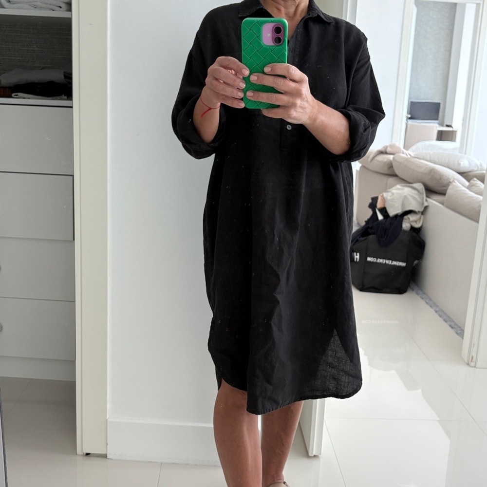 James Perse Black Midi Dress - Picture 13 of 13